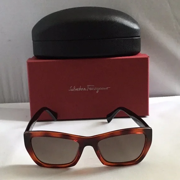 SALVATORE FERRAGAMO CAT EYE LADIES SUNGLASSES….